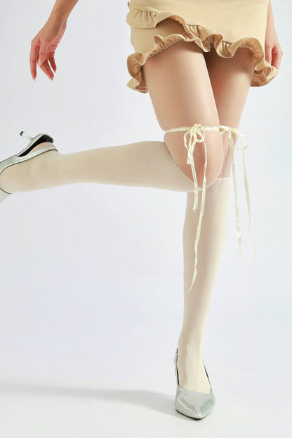 Sweet Ribbon Lace Tights