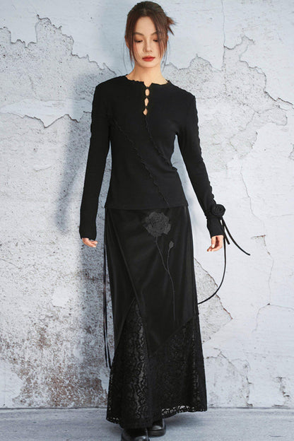 Ribbed Brushed Knit Sweater