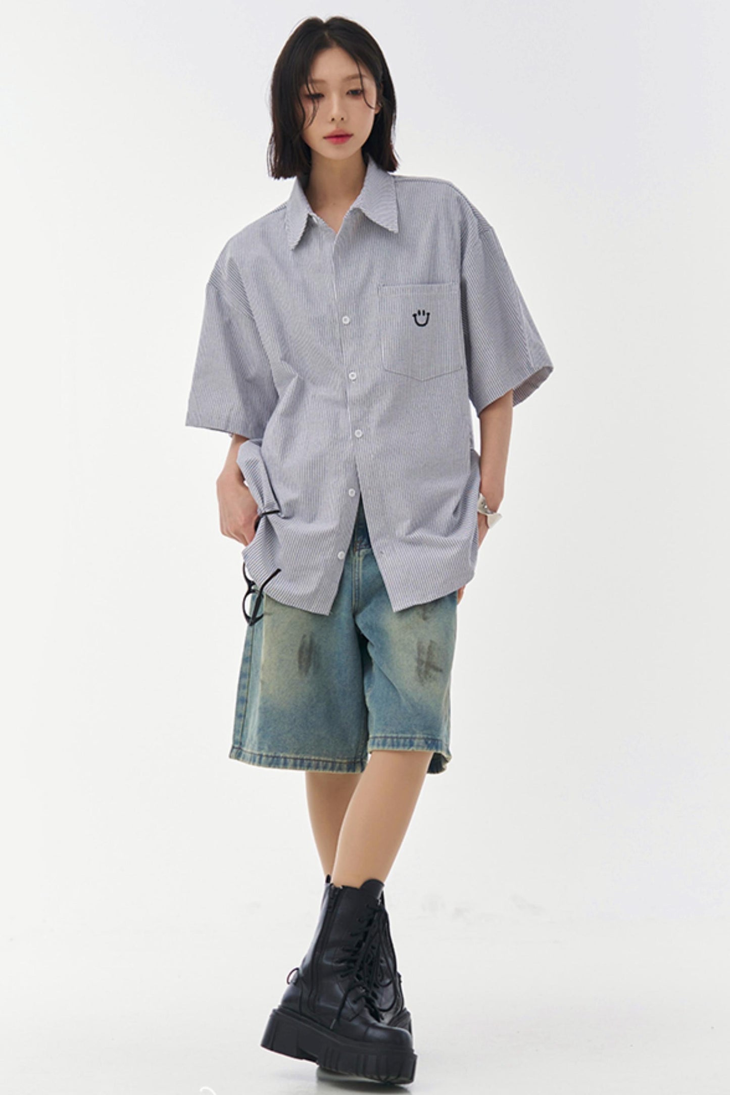 Mode Loose Striped Shirt