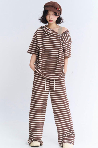 airy loose-fitting hooded tea