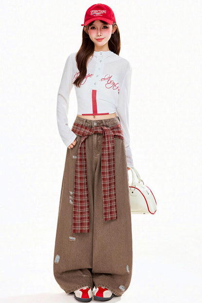 Letter Cross Hooded Top