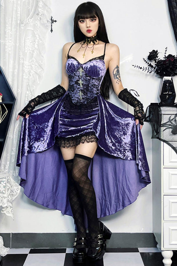 パープルロリータ チュニックドレスセットアップ