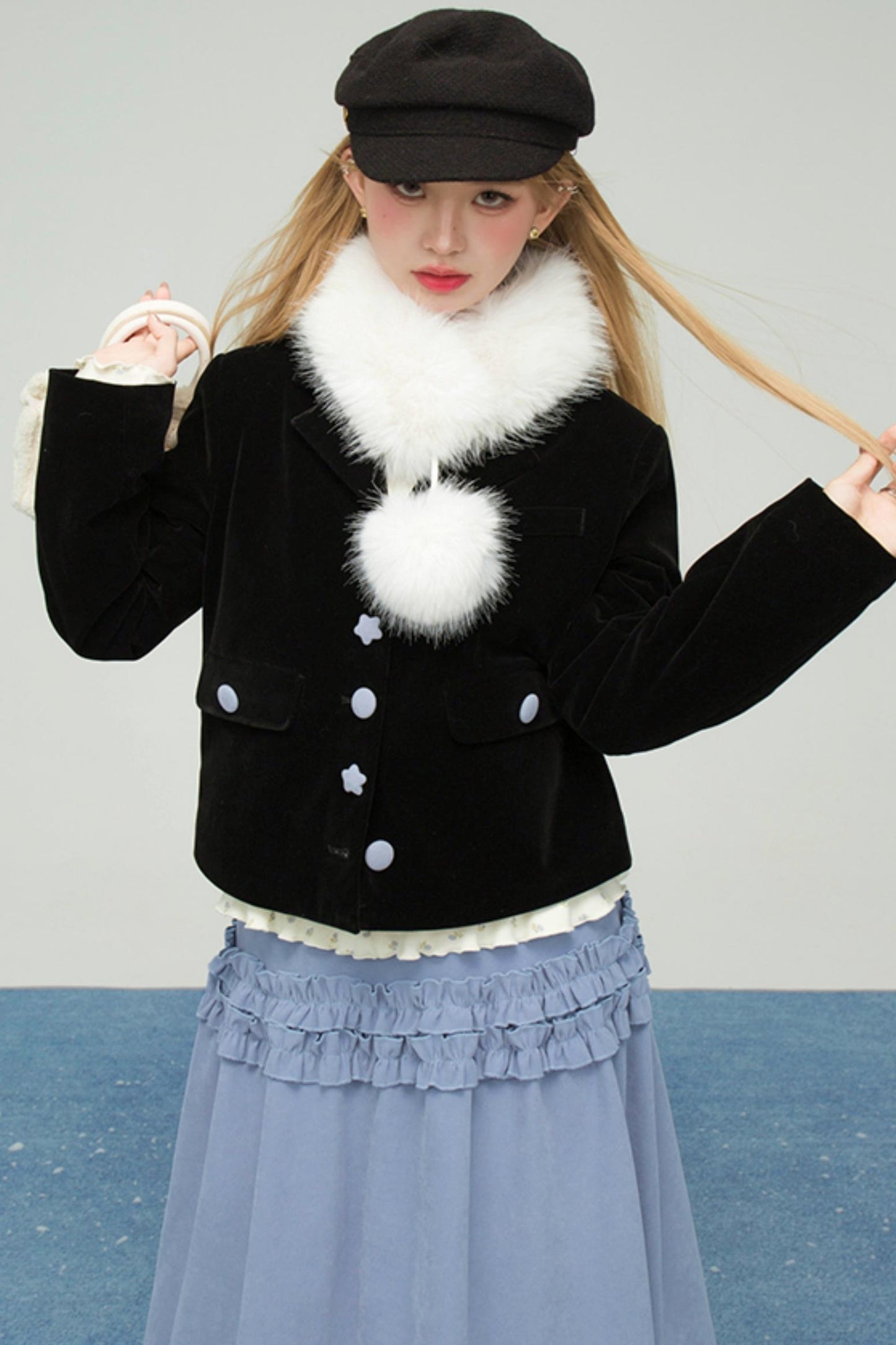 スウィートハートラッフルドバッドスカート