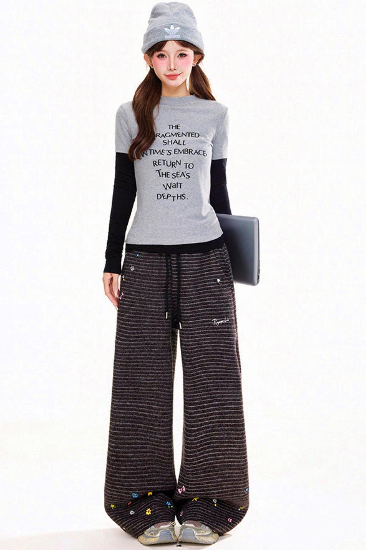 Retro Letter Slim Fit Top