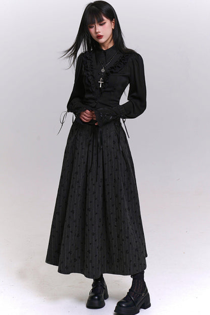 クラシックストライプパターンエーラインスカート