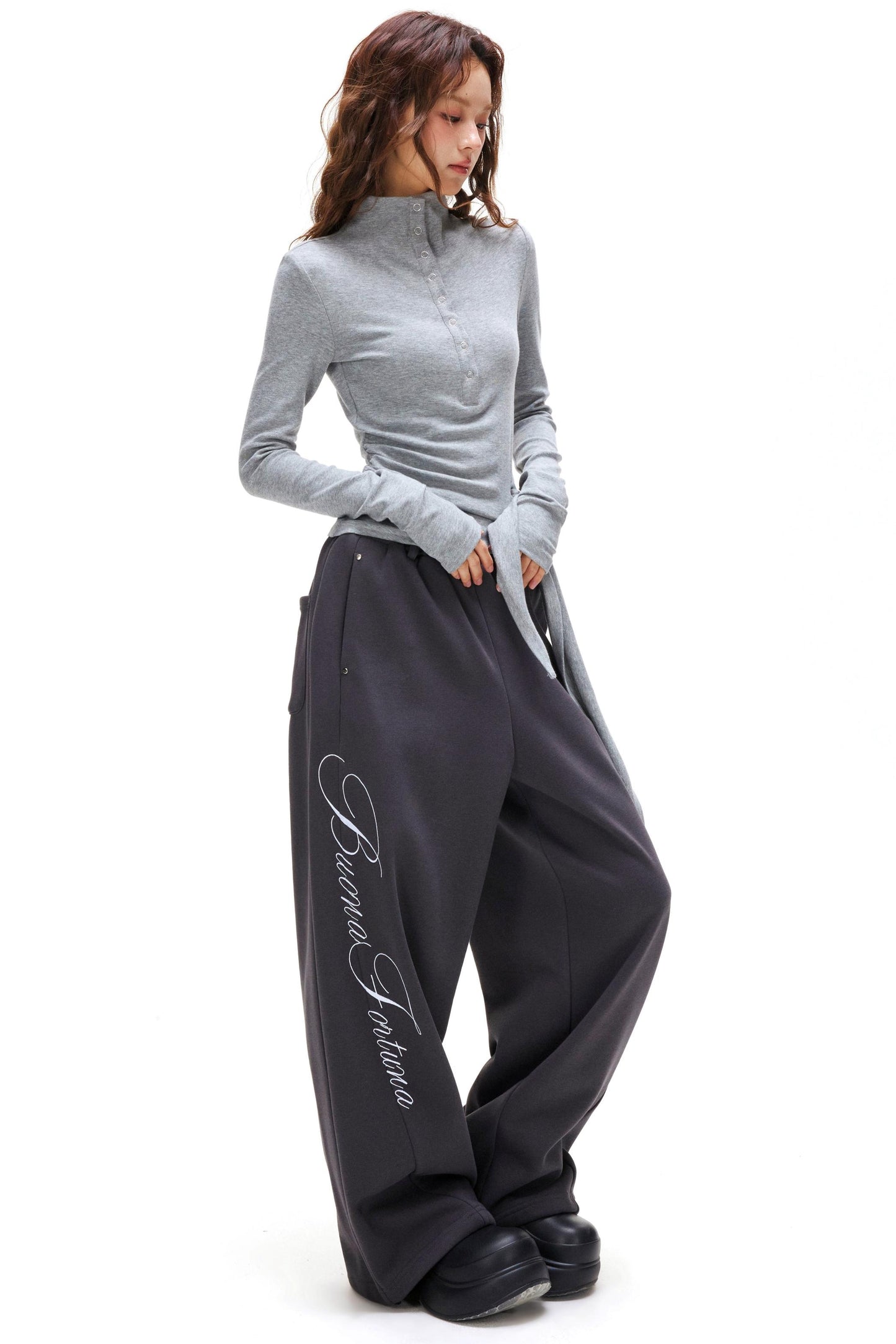 レータラインルーズスウェットパンツ