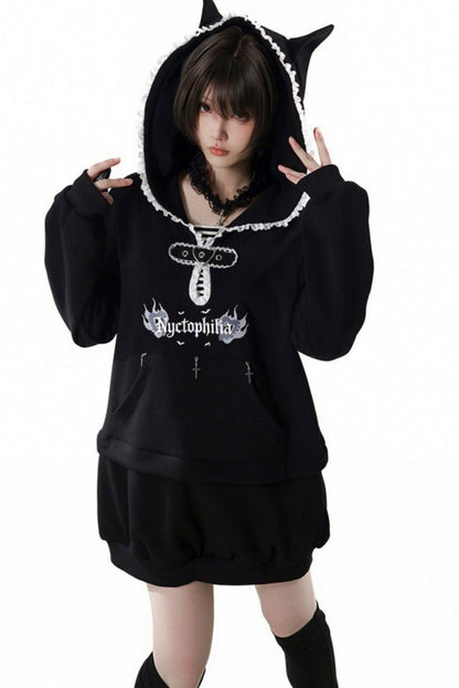 Black Slimming Jacket + Hoodie + Skirt + Leg Warmers