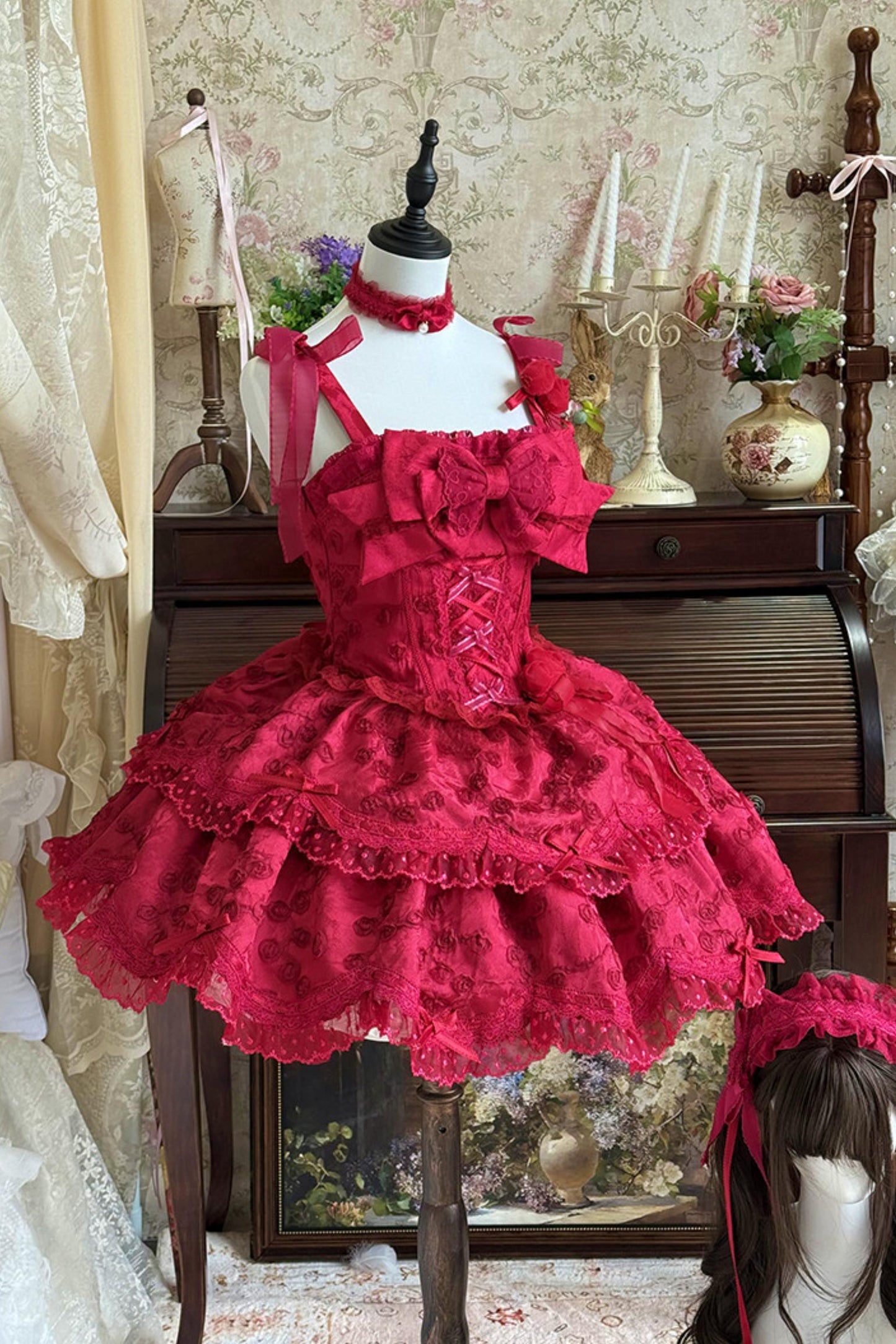 [Précommande] Robe Lolita Poupée Onirique aux Couleurs Bonbon + Accessoires Cheveux