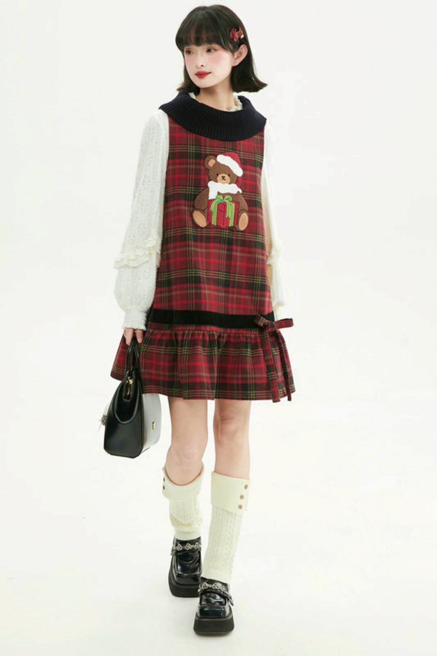 ヴィンテージレッドチェックドレス