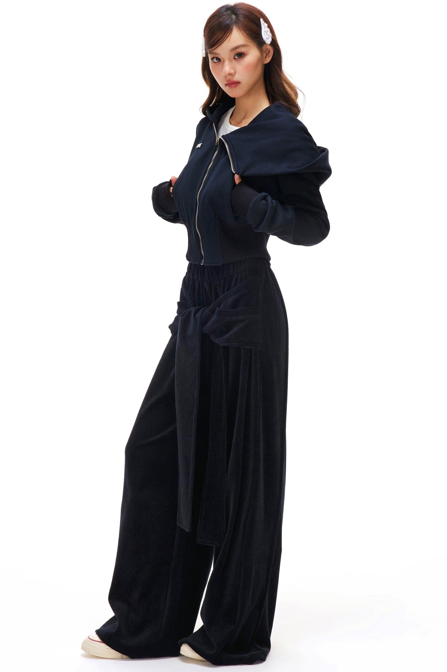 Lapel Fleece Zipper Jacket