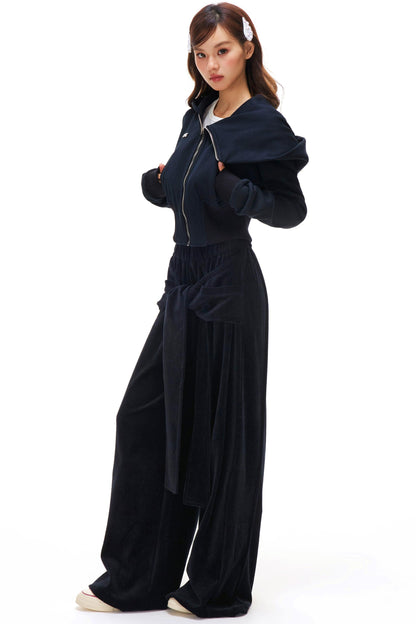 Lapel Fleece Zipper Jacket