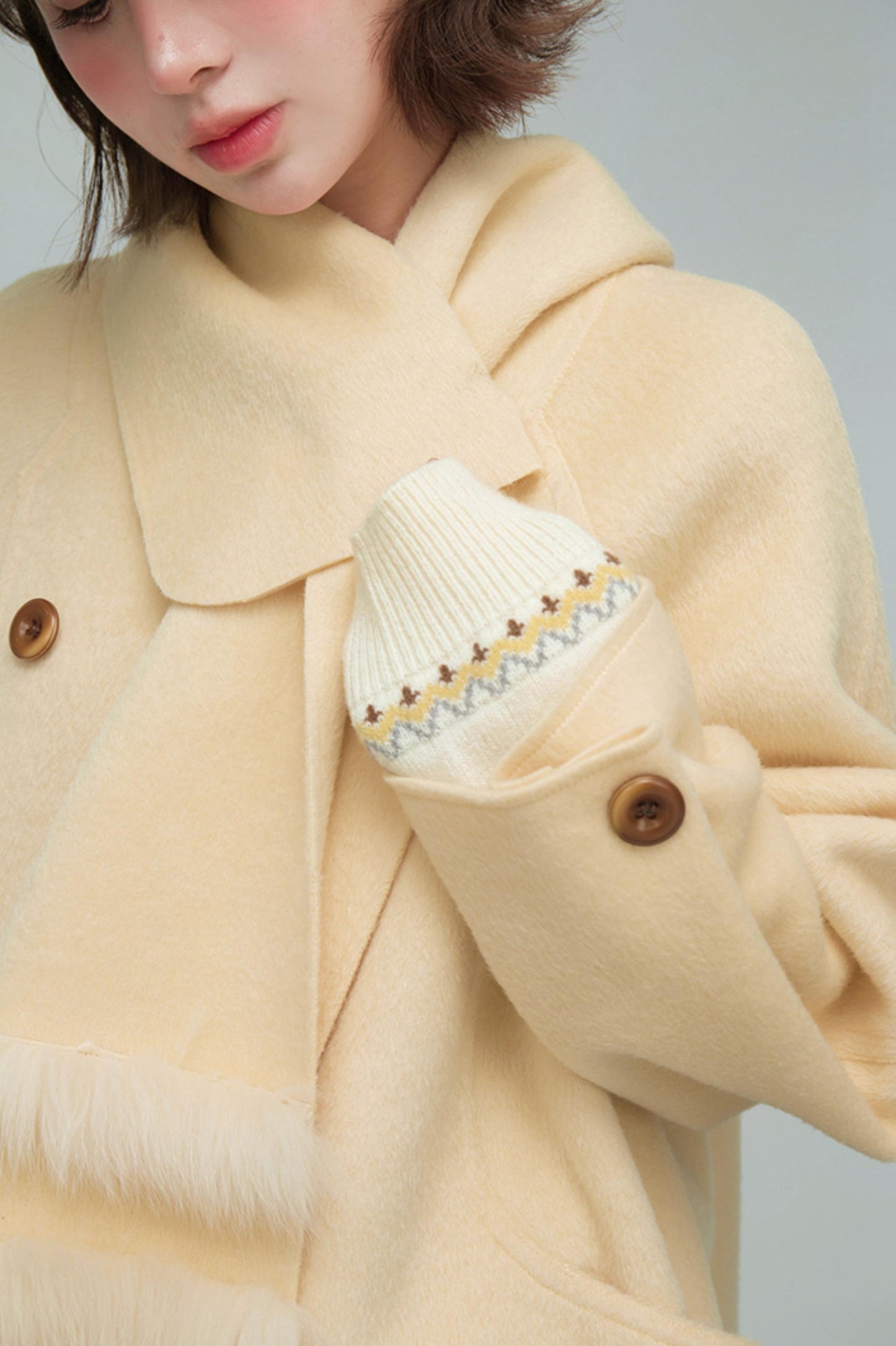 バタークロワッサンウールコート