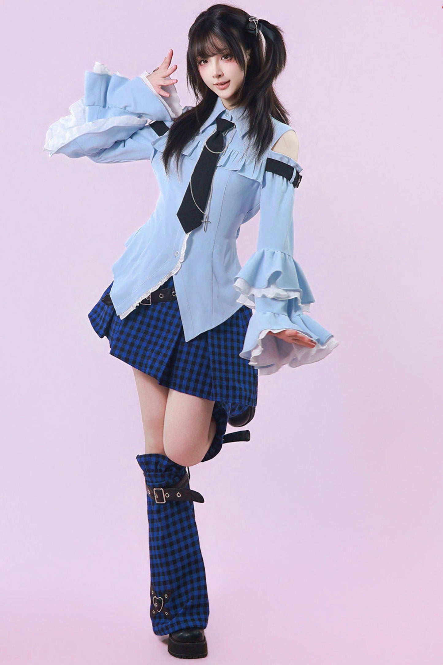 Moonblue-Schul-Lagenhemd
