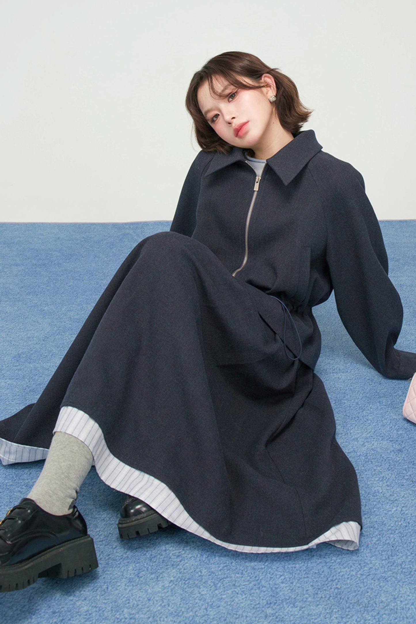 ディープシーブルージャケットスカートセット