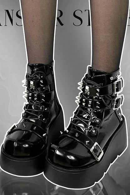 Punk Platform Biker Boots