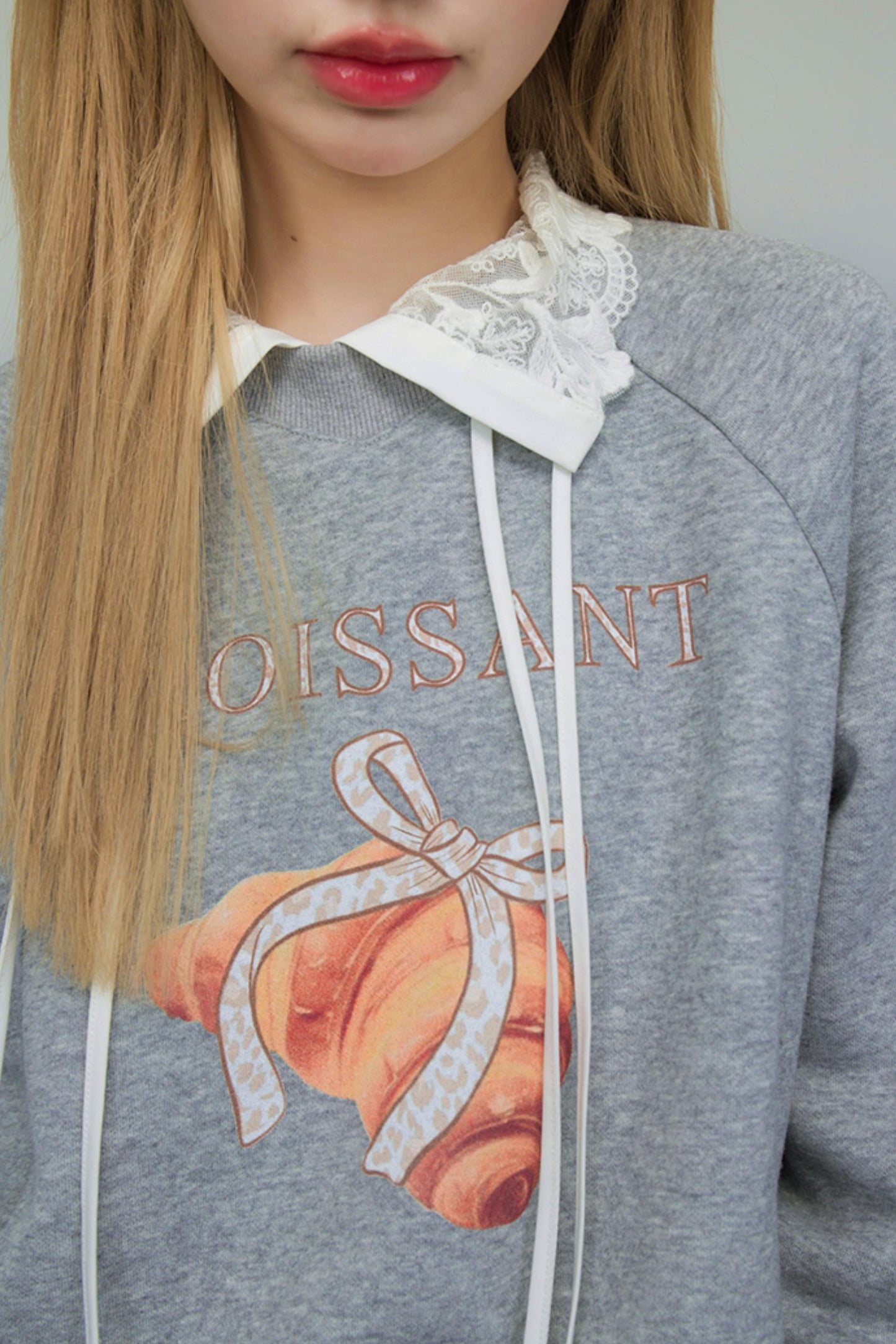 クロワッサングレーラパードスウェット