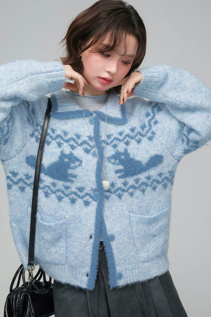 ジェジュアイランドスクイレルカーディガン