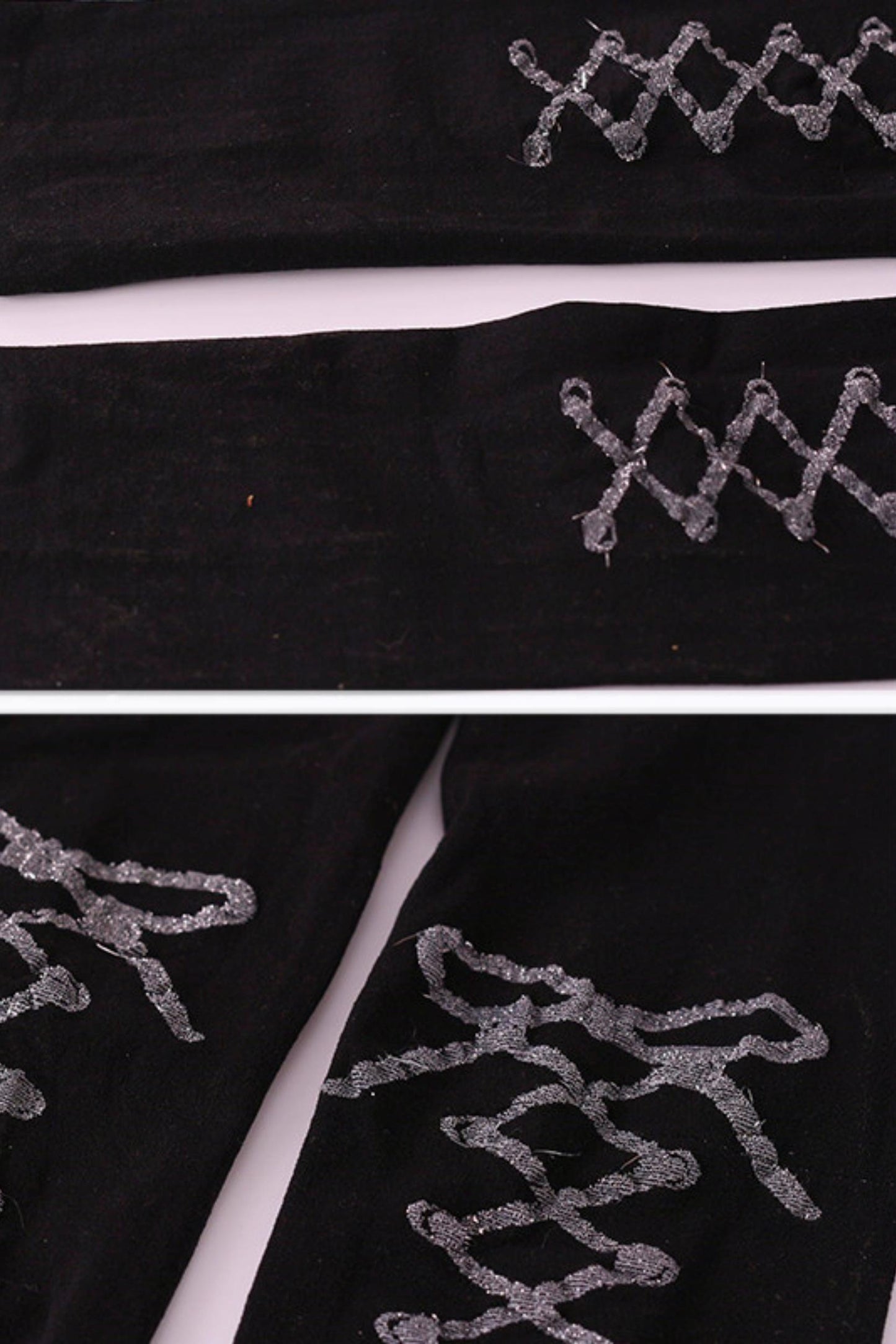 Cross Lace-Up Design Tights