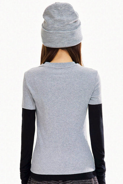 Retro Letter Slim Fit Top