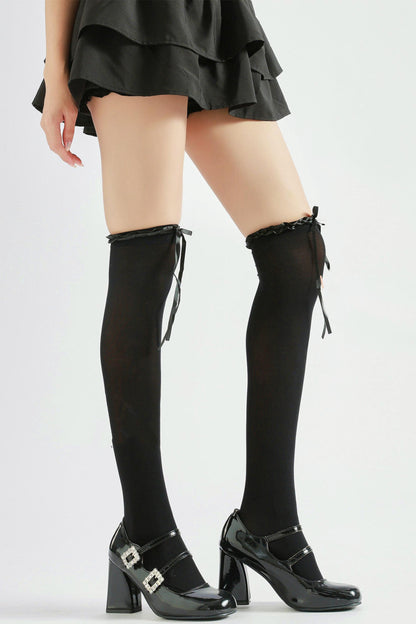 Sheer Lace Thigh High Socks