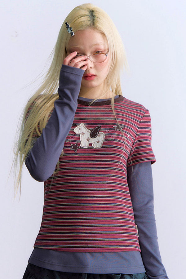 ポニーパッチデザイントップス