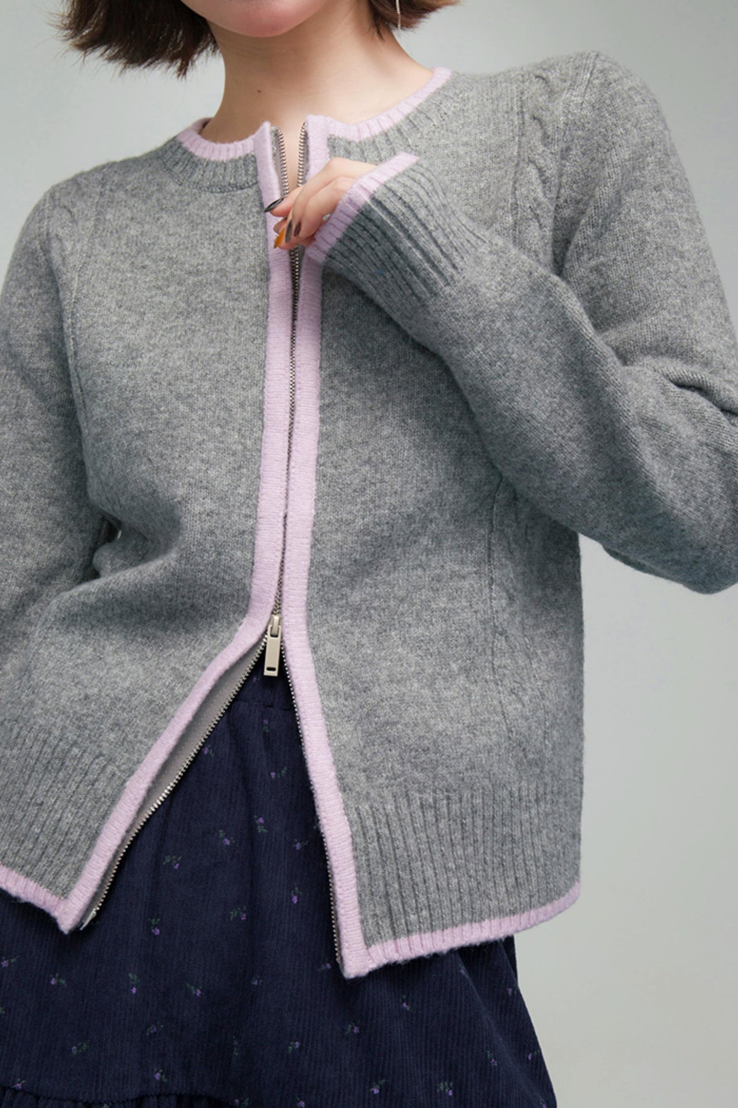 コーデュロイフローラルティアードスカート