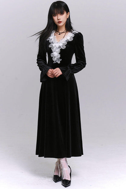 Black Velvet Formal Dress