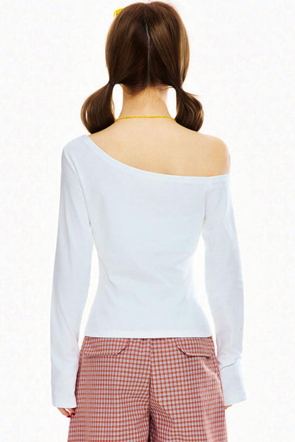 Retro One Shoulder Top