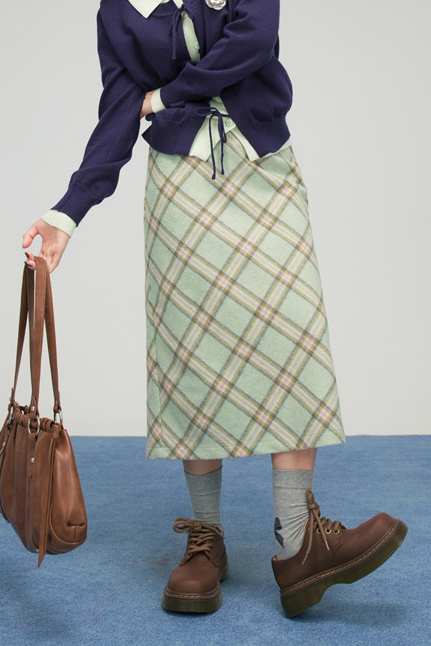 ビンテージプリントバイアスカットスカート