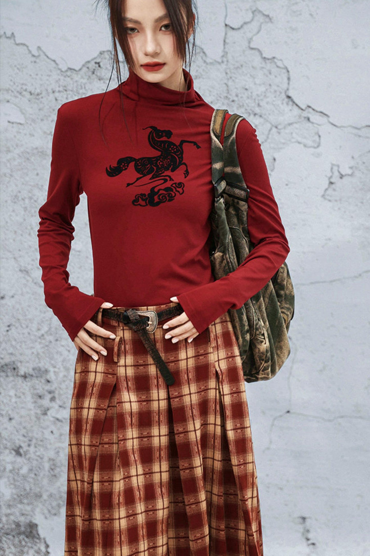 Distressed Washed Denim Bag