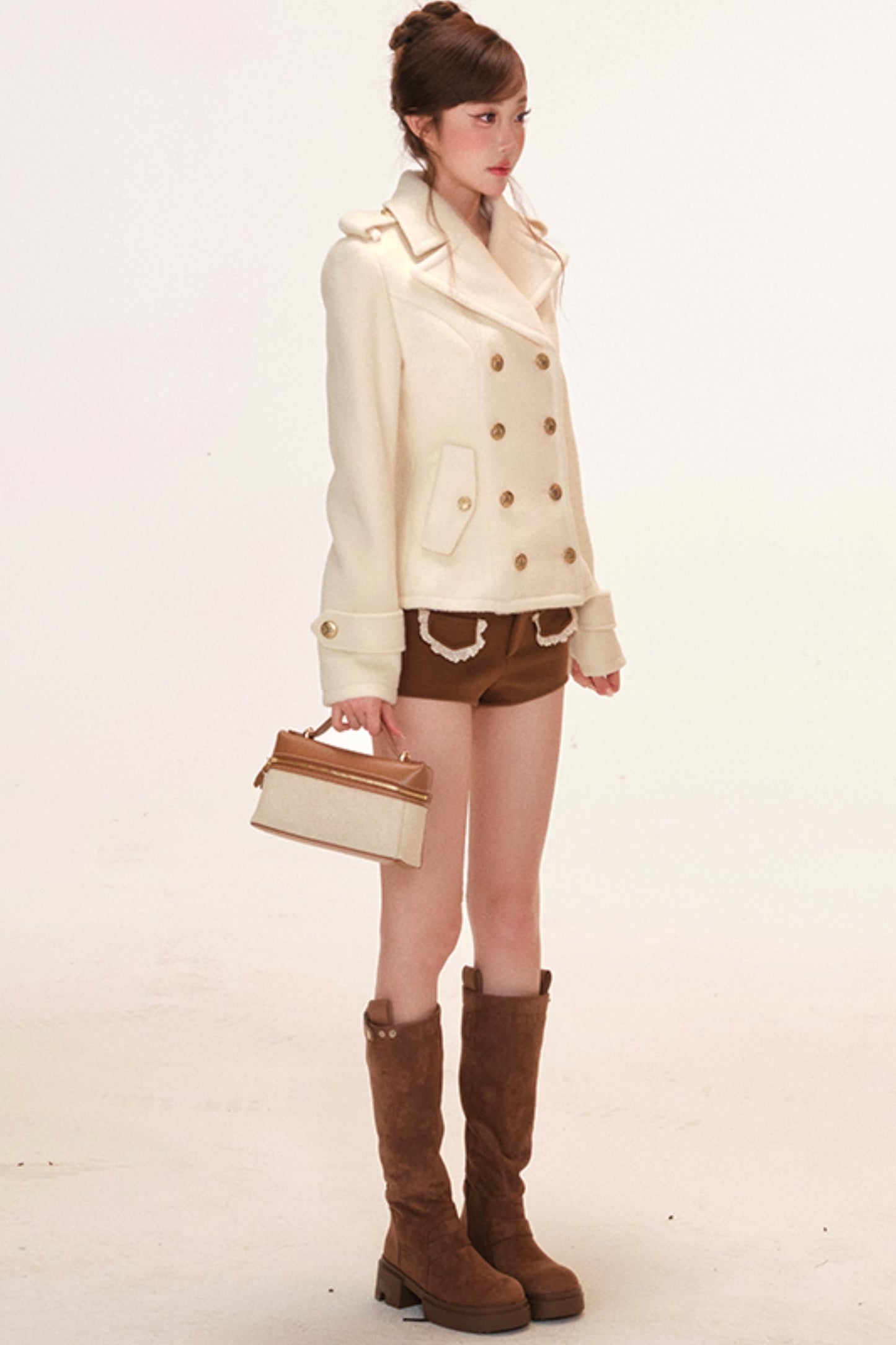 Velvet Chanson Woolen Coat Set