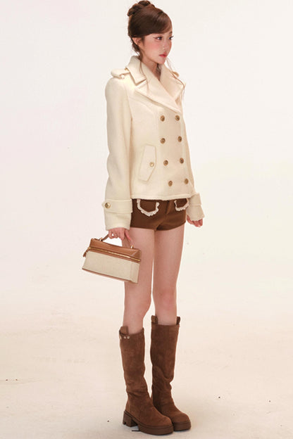 Velvet Chanson Woolen Coat Set