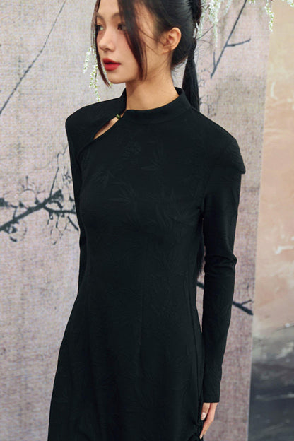 Chinesisches Kleid mit Kordelzug