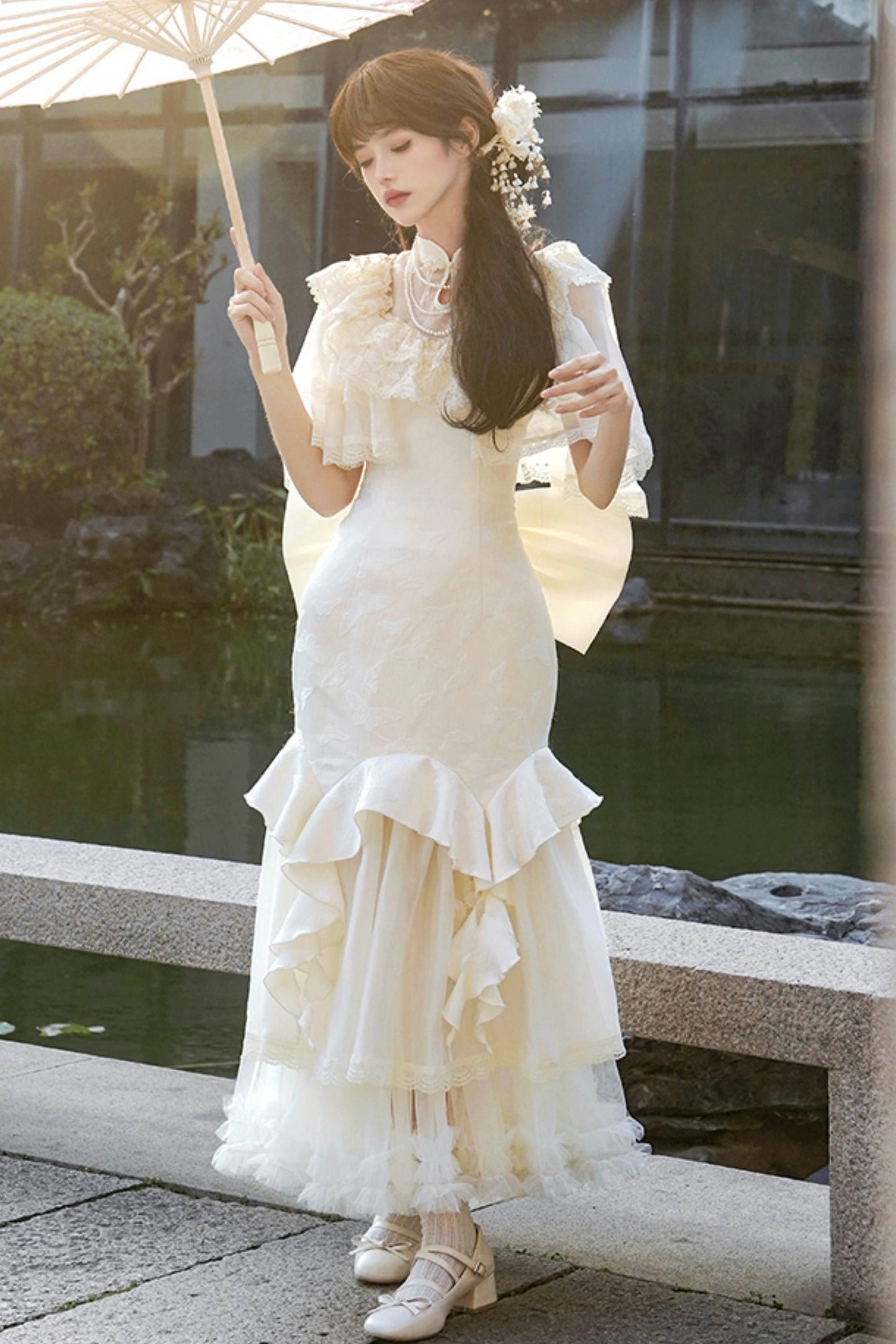 【予約商品】エレガントフィッシュテールロリータドレスセットアップ