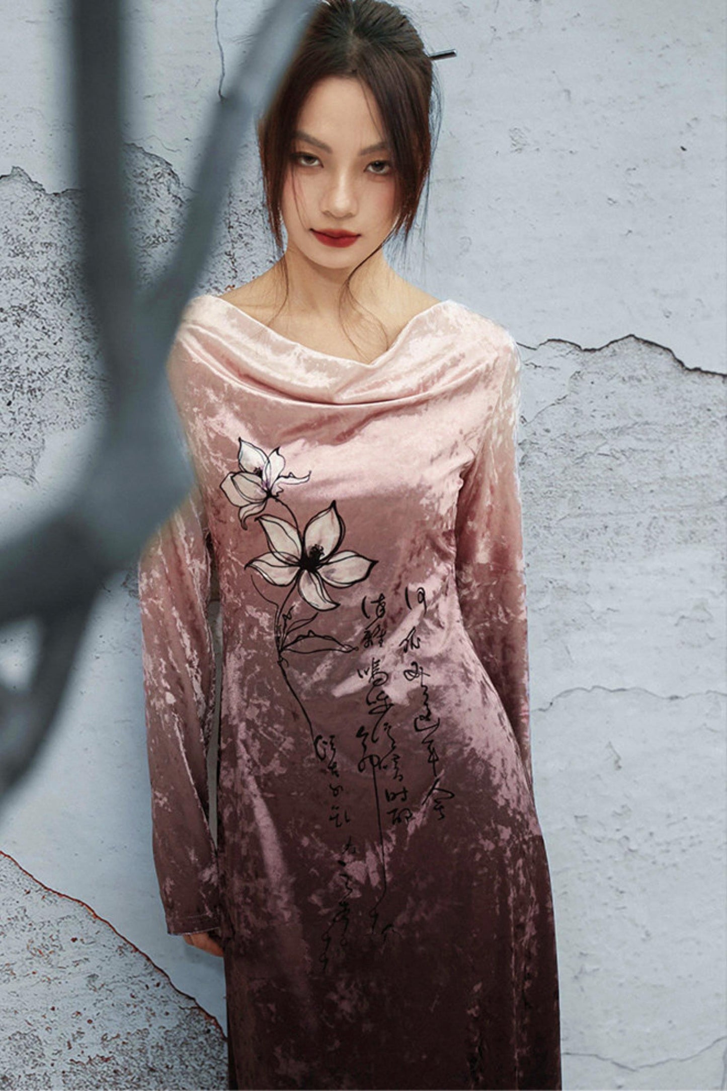 フローラルヴィンテージフレアドレス