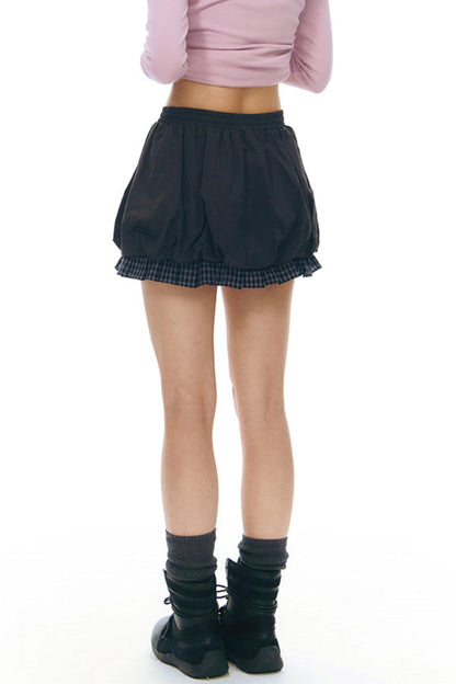 フラワーバッドスプライスドスカート