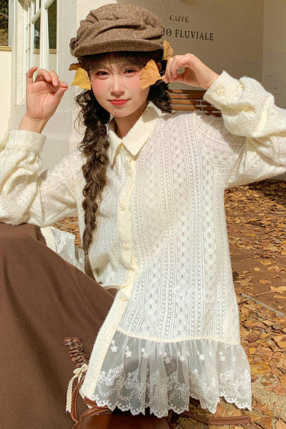 Mori Lace Patchwork Blouse