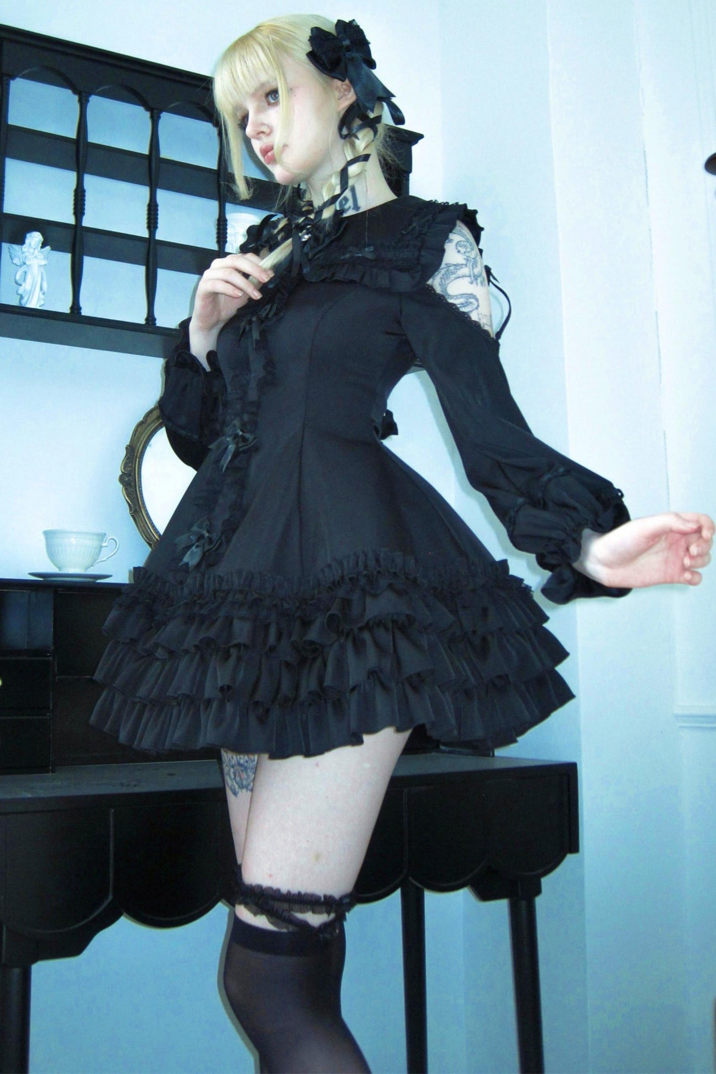Satin Gothic Witch Dress