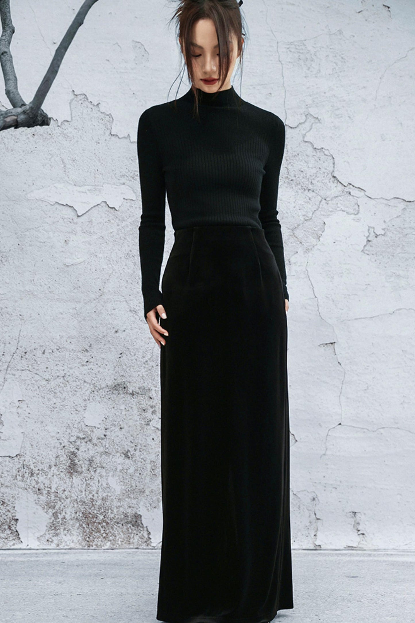 ベルベットフィッシュテイルスカート