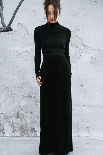 ベルベットフィッシュテイルスカート