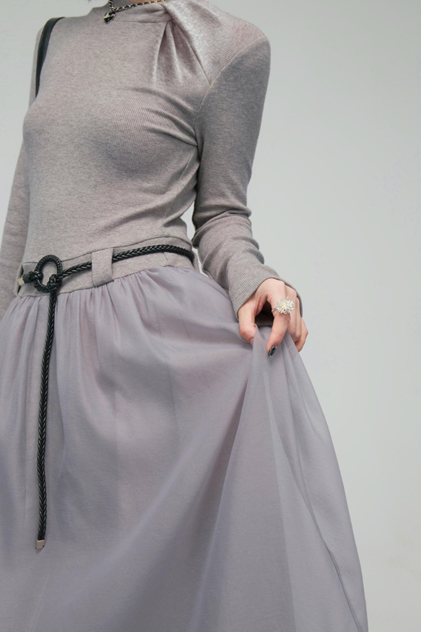 ミスティモードチュールロングドレス