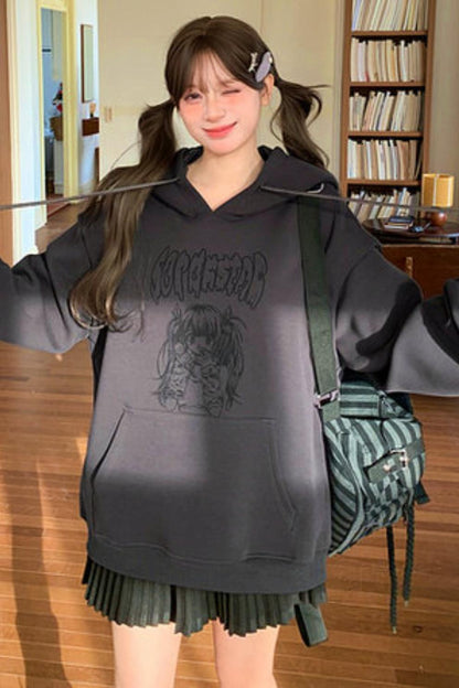 Sweet Cartoon Hooded Tops