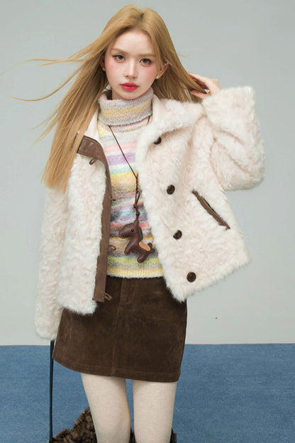 レインボーグラデーションストライプドセーター