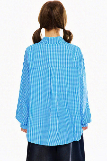 Patchwork Plaid Spring Blouse