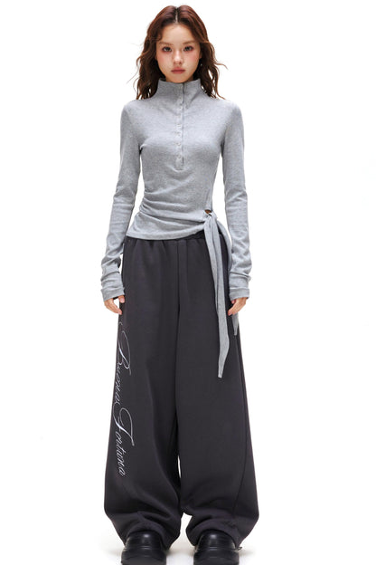 レータラインルーズスウェットパンツ