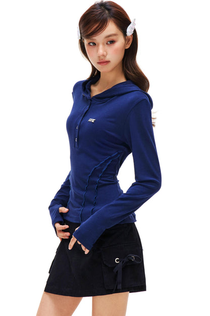 Slim Fit Hooded Top