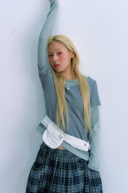 コントラストカラーレイヤートップス