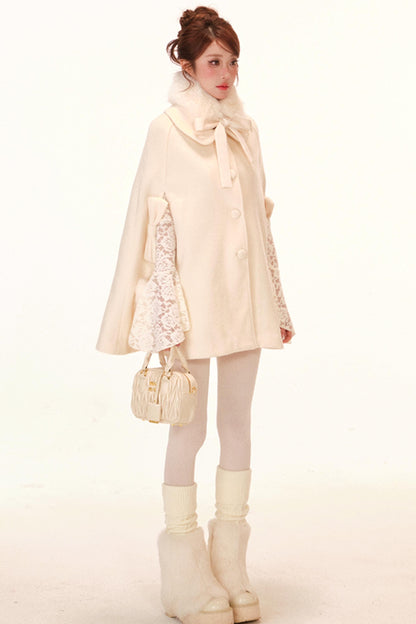 キルティッドケープコート