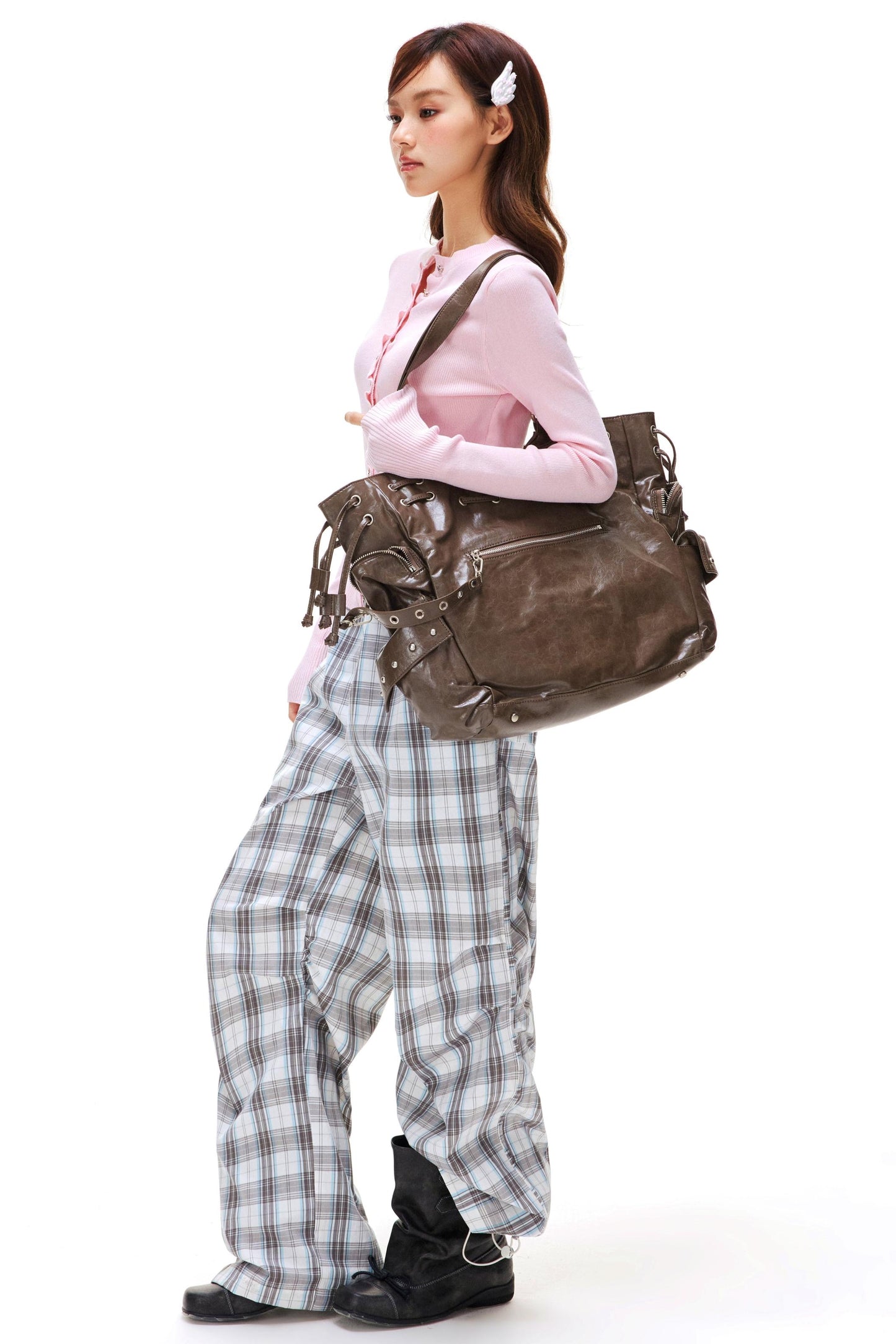 Love Star Button Slim Cardigan