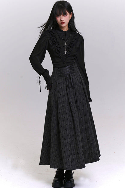 クラシックストライプパターンエーラインスカート